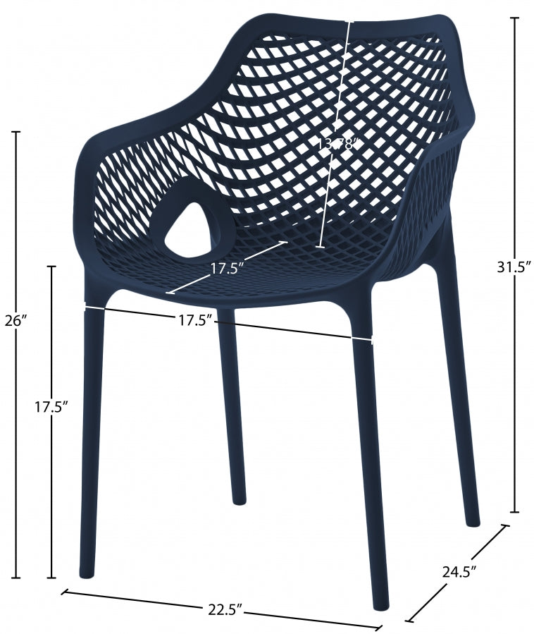 Mykonos Plastic Outdoor Patio Dining Chair
