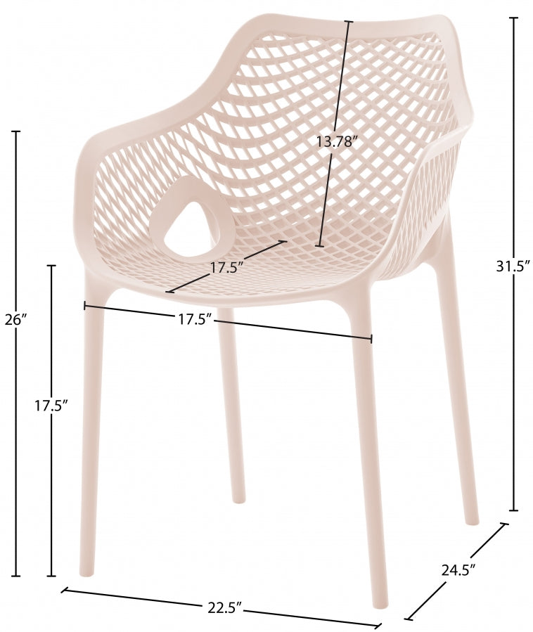 Mykonos Plastic Outdoor Patio Dining Chair