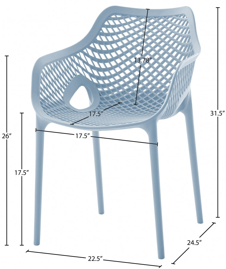 Mykonos Plastic Outdoor Patio Dining Chair