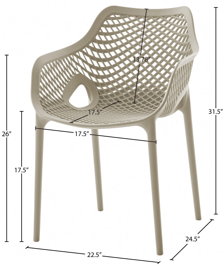 Mykonos Plastic Outdoor Patio Dining Chair