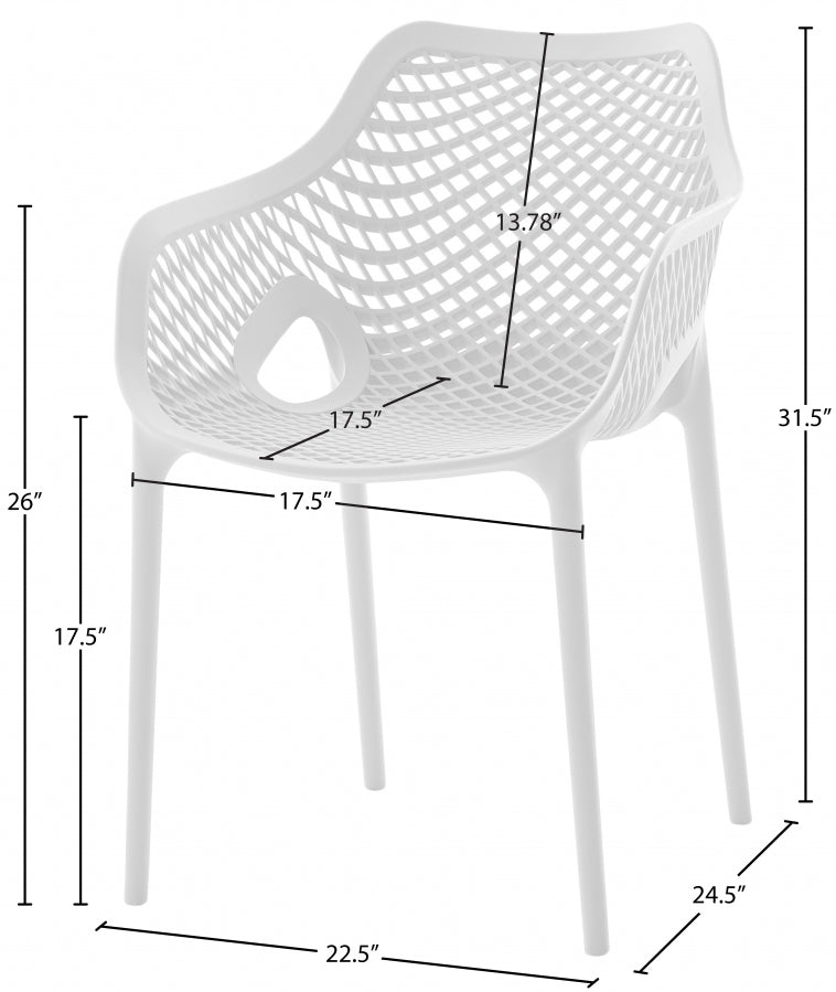 Mykonos Plastic Outdoor Patio Dining Chair