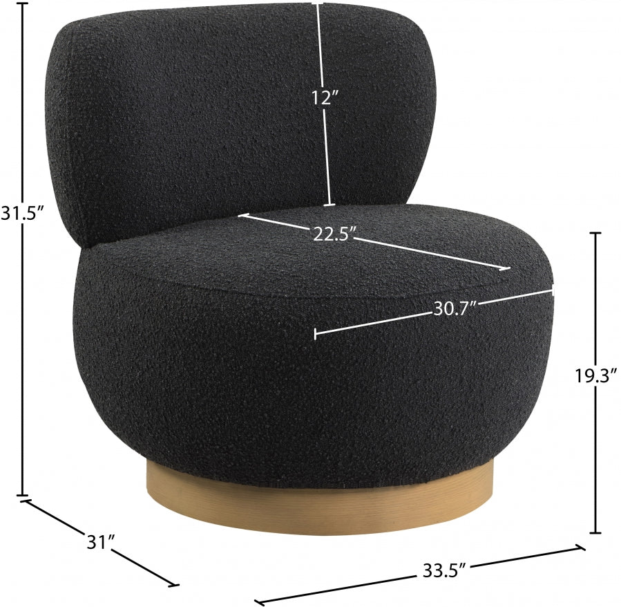 Calais Boucle Fabric Upholstered Accent Chair