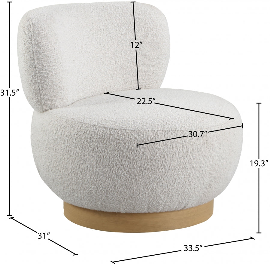 Calais Boucle Fabric Upholstered Accent Chair