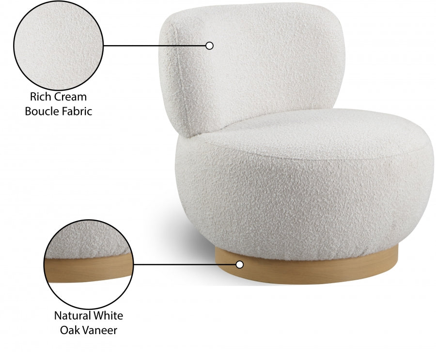 Calais Boucle Fabric Upholstered Accent Chair