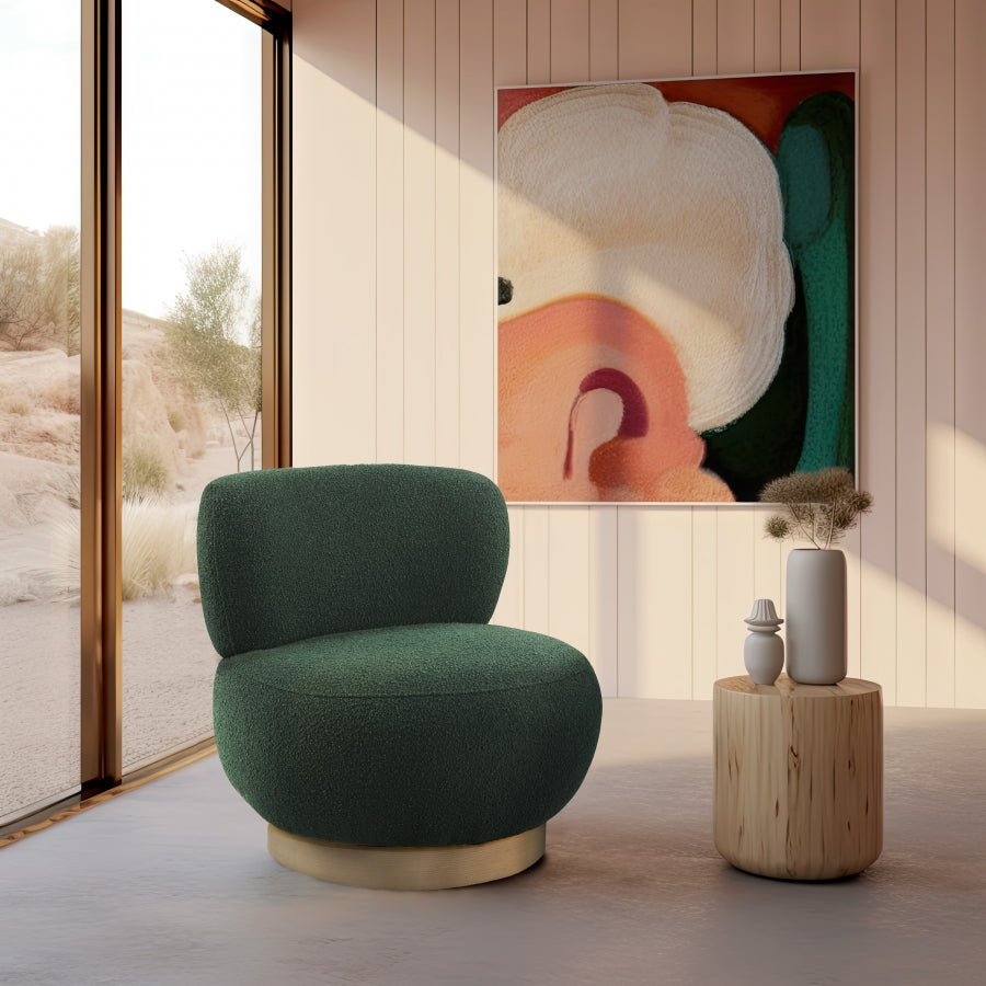 Calais Boucle Fabric Upholstered Accent Chair