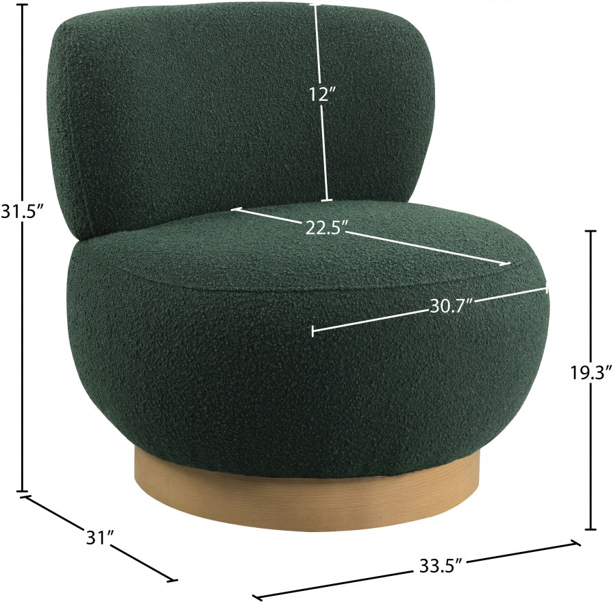 Calais Boucle Fabric Upholstered Accent Chair