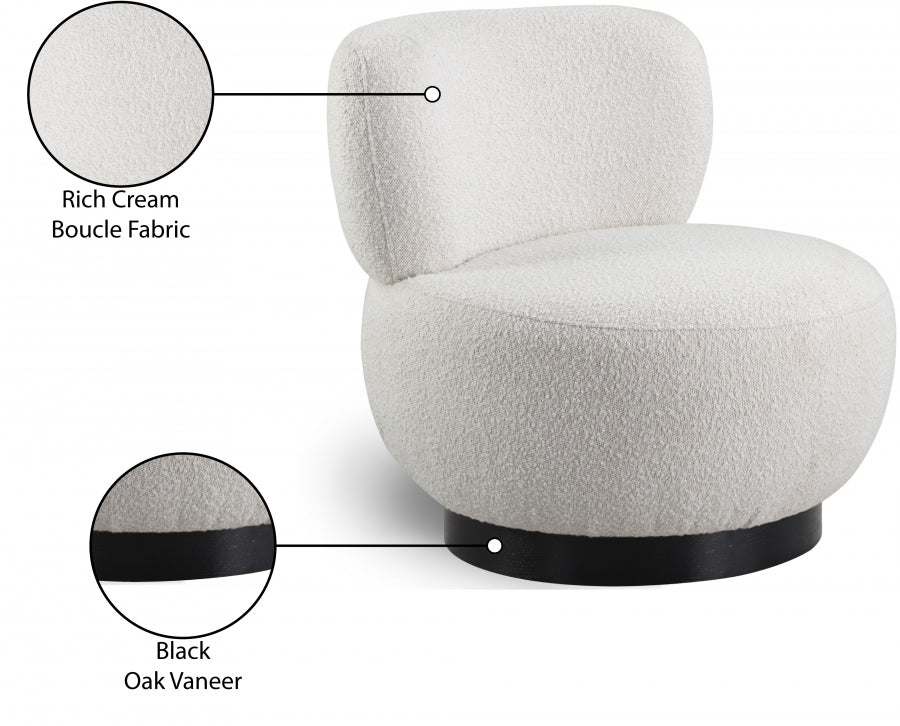 Calais Boucle Fabric Upholstered Accent Chair