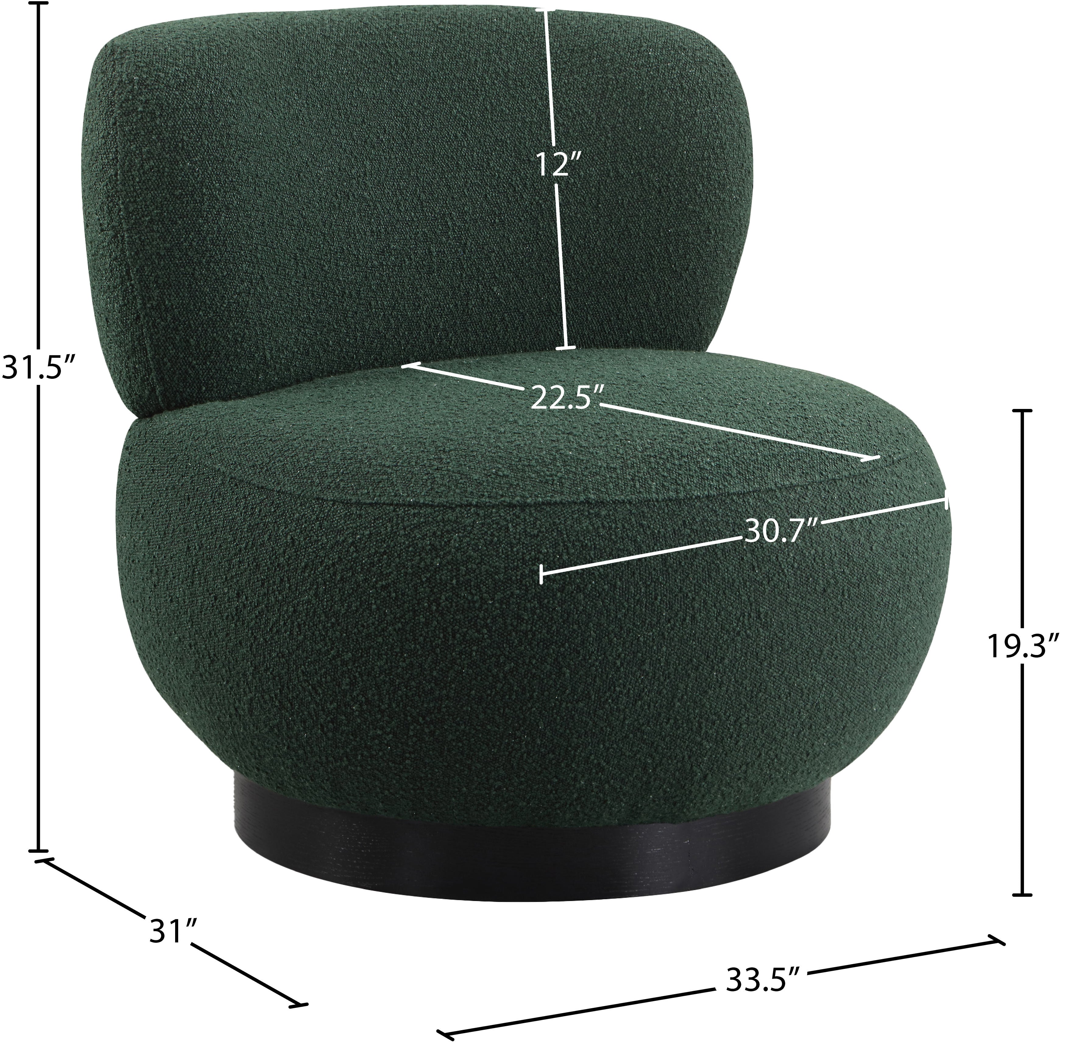 Calais Boucle Fabric Upholstered Accent Chair