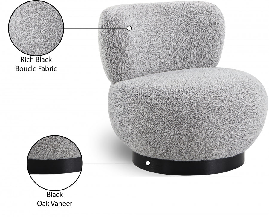 Calais Boucle Fabric Upholstered Accent Chair