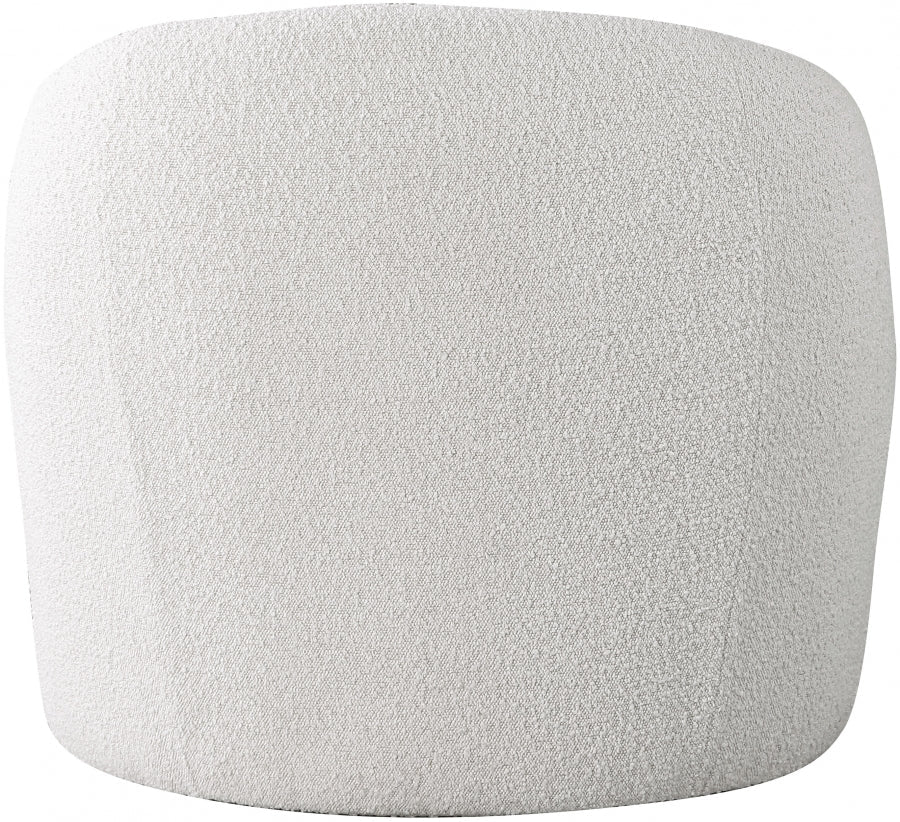 Acadia Boucle Fabric Upholstered And Vegan Leather Upholstered Accent Chair