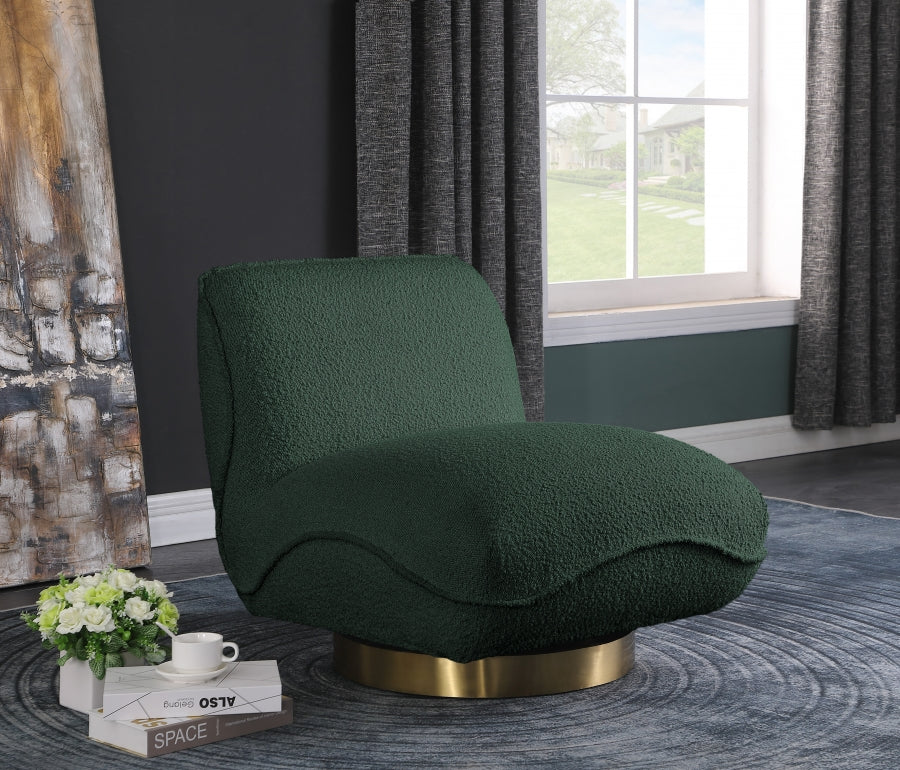 Geneva Boucle Fabric Upholstered Swivel Accent Chair