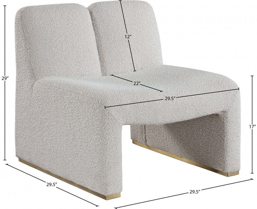 Alta Boucle Fabric Upholstered Accent Chair