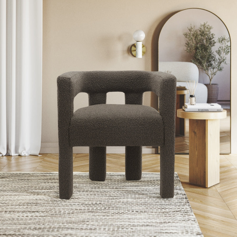 Athena Boucle Fabric Upholstered Accent | Dining Chair