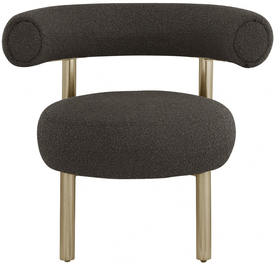 Bordeaux Boucle Fabric Upholstered Accent Chair