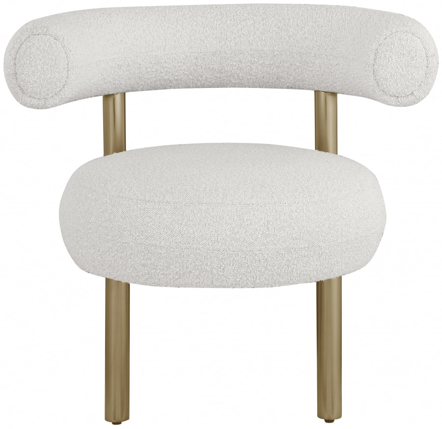 Bordeaux Boucle Fabric Upholstered Accent Chair