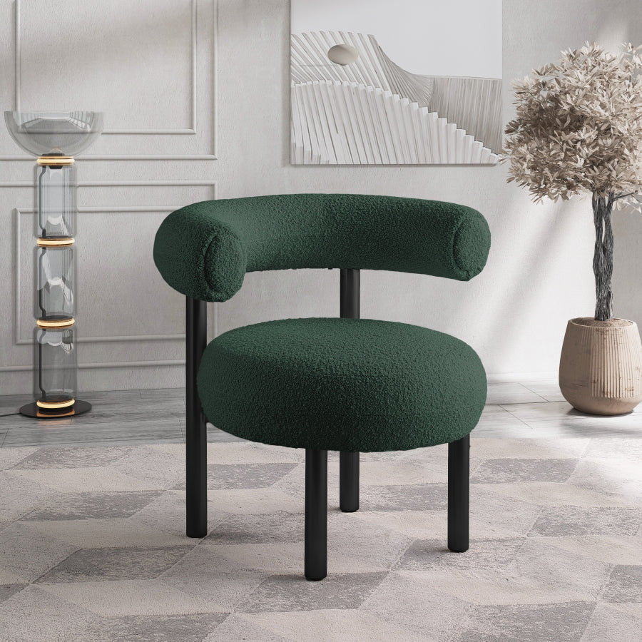 Bordeaux Boucle Fabric Upholstered Accent Chair