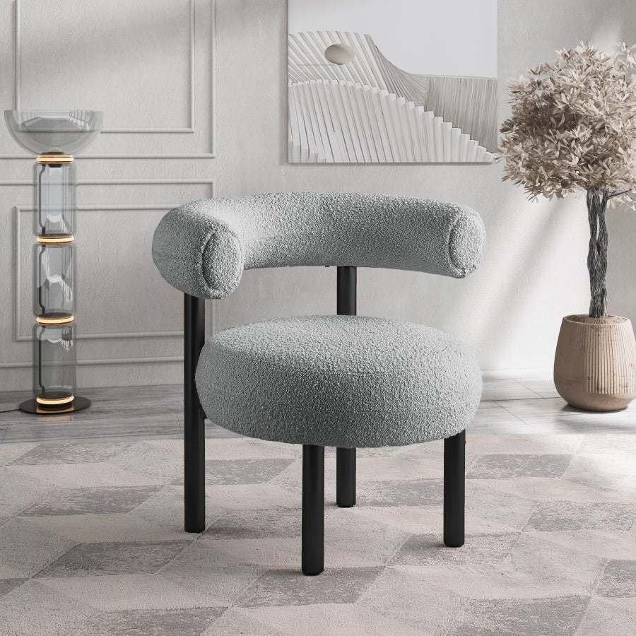 Bordeaux Boucle Fabric Upholstered Accent Chair