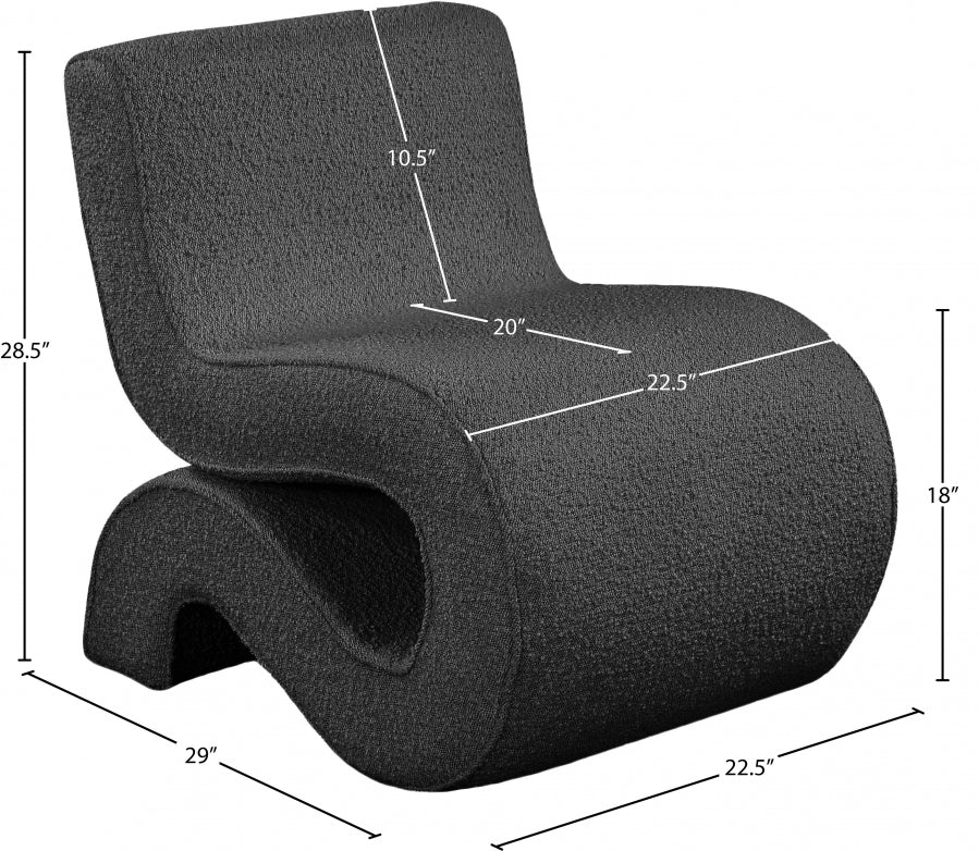 Desiree Boucle Fabric Upholstered Accent Chair