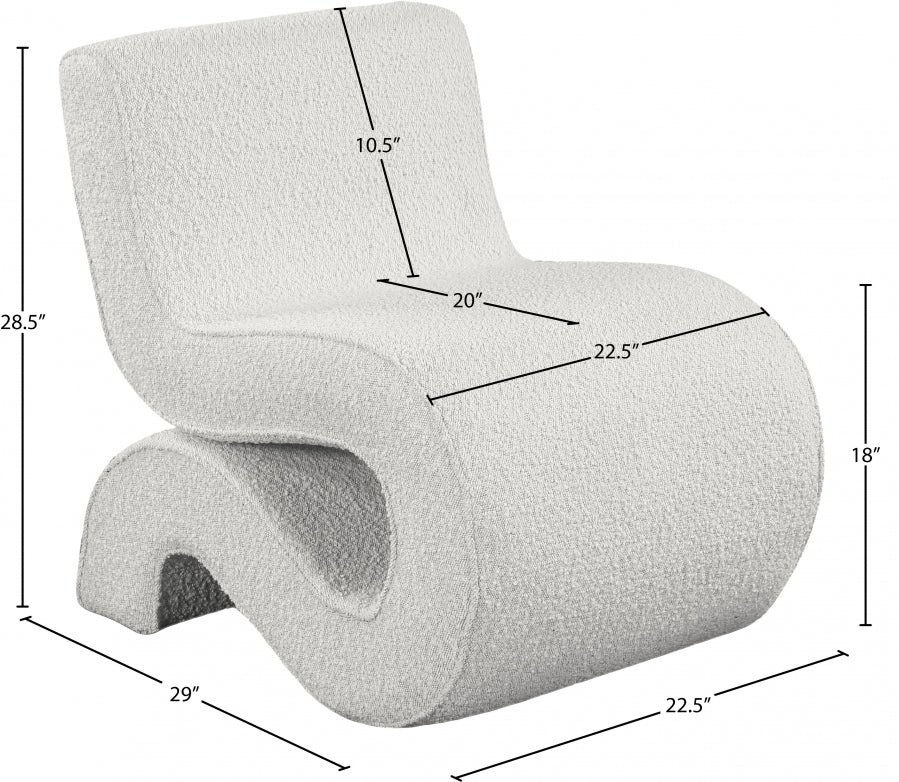 Desiree Boucle Fabric Upholstered Accent Chair