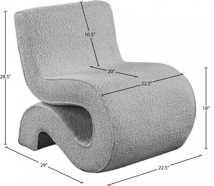 Desiree Boucle Fabric Upholstered Accent Chair