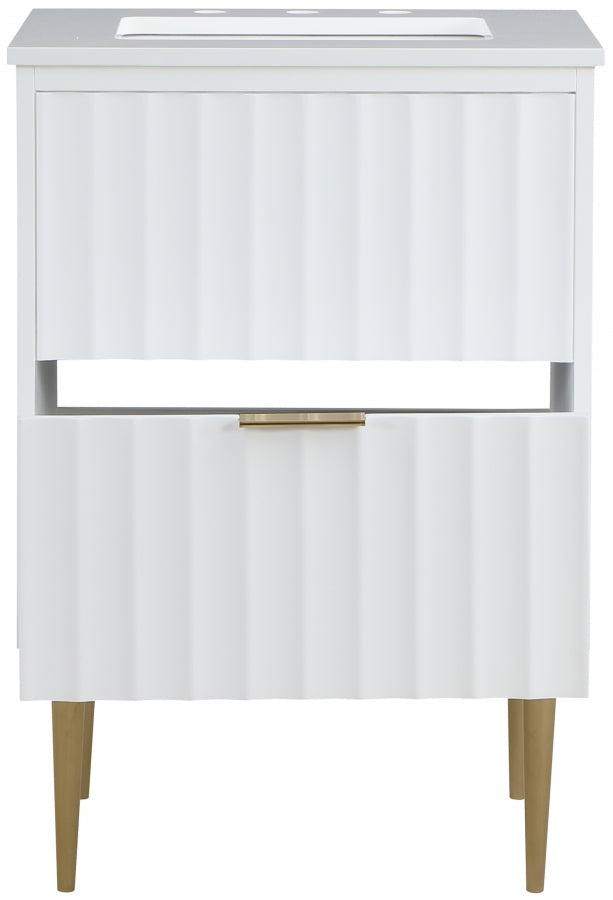 Modernist Engineered Stone Top And Solid Wood Base (brushed gold) Bathroom Vanity