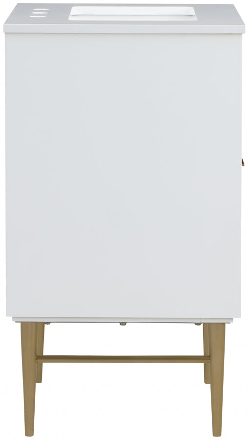 Modernist Engineered Stone Top And Solid Wood Base (brushed gold) Bathroom Vanity