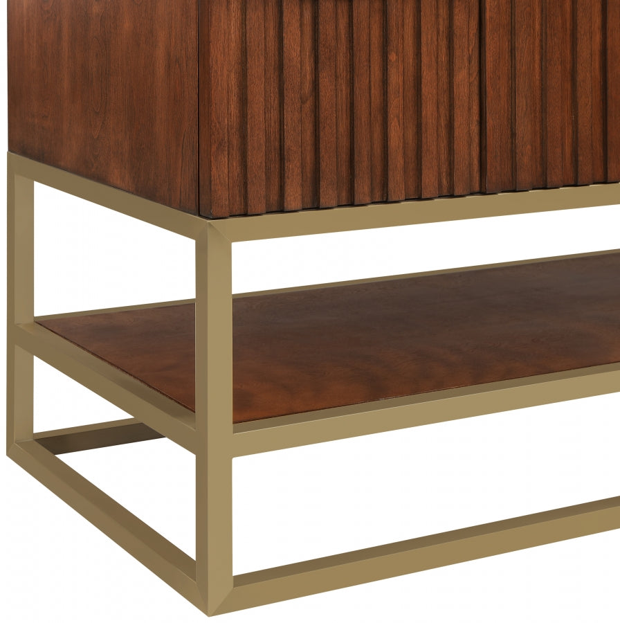 Monad 48" Genuine Marble Top, Steel And Glass Base Vanity