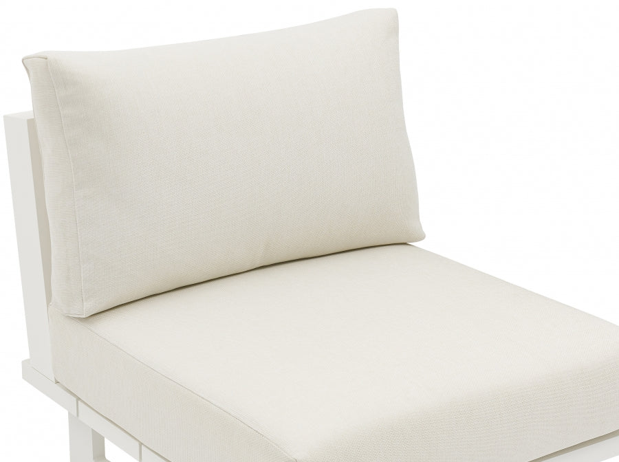 Maldives Water Resistant Fabric Upholstered Outdoor Patio Modular Armless Chair