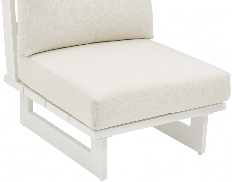Maldives Water Resistant Fabric Upholstered Outdoor Patio Modular Armless Chair