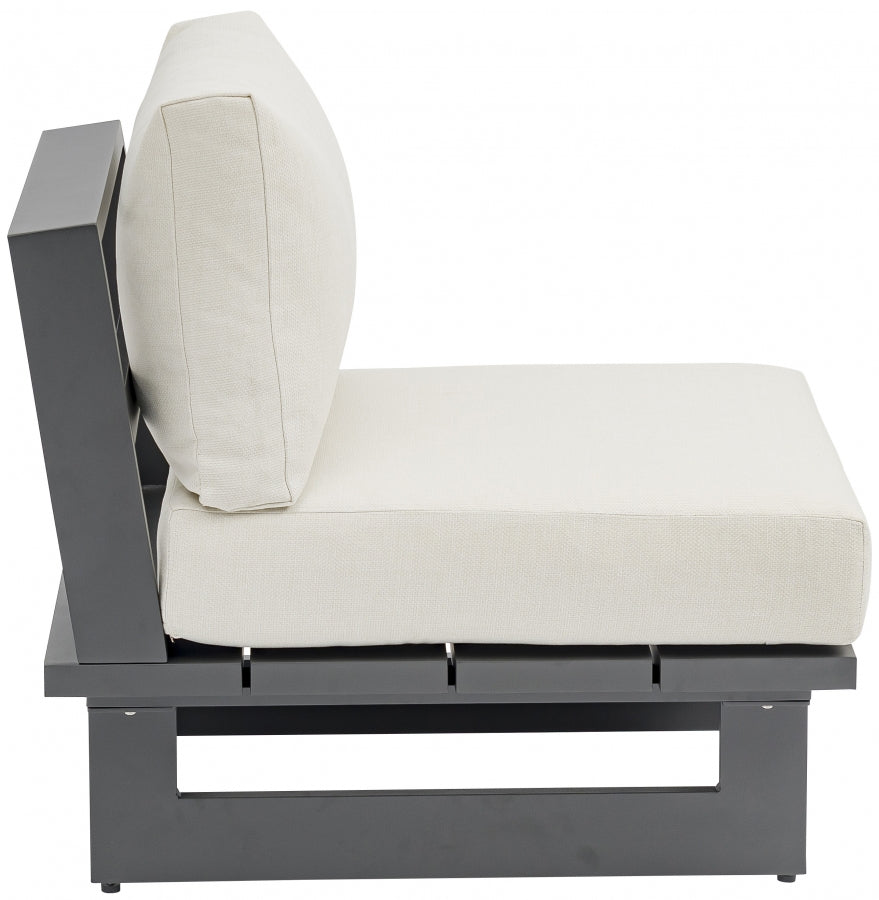 Maldives Water Resistant Fabric Upholstered Outdoor Patio Modular Armless Chair