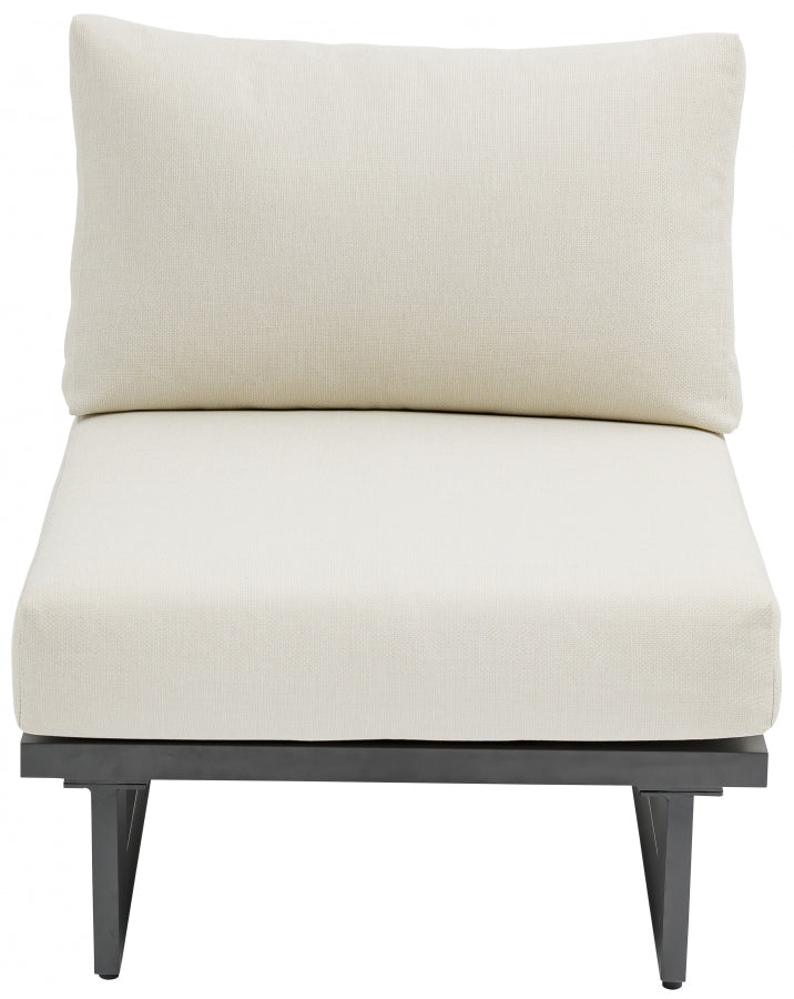 Maldives Water Resistant Fabric Upholstered Outdoor Patio Modular Armless Chair