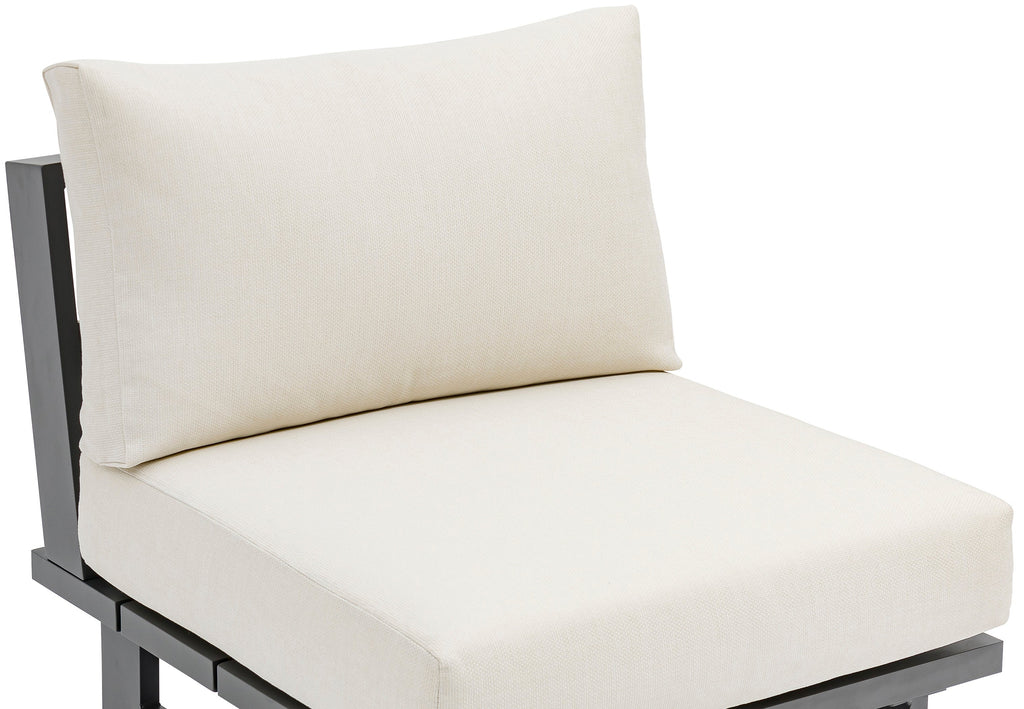 Maldives Water Resistant Fabric Upholstered Outdoor Patio Modular Armless Chair