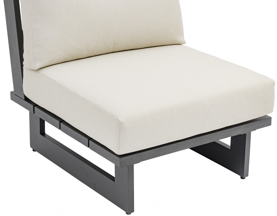 Maldives Water Resistant Fabric Upholstered Outdoor Patio Modular Armless Chair