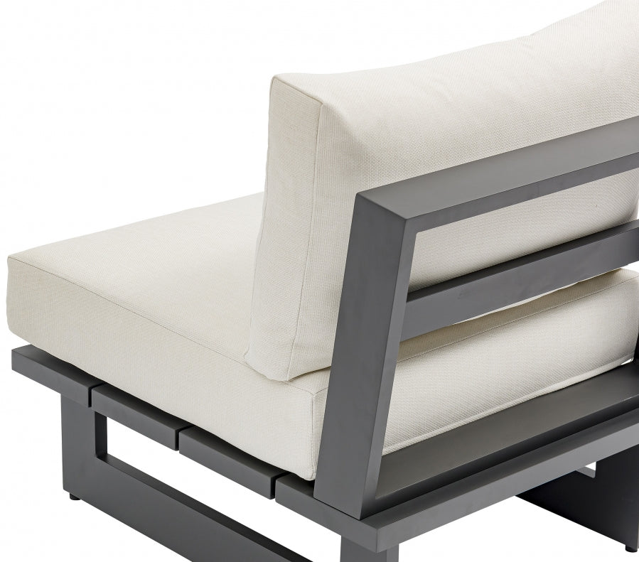 Maldives Water Resistant Fabric Upholstered Outdoor Patio Modular Armless Chair