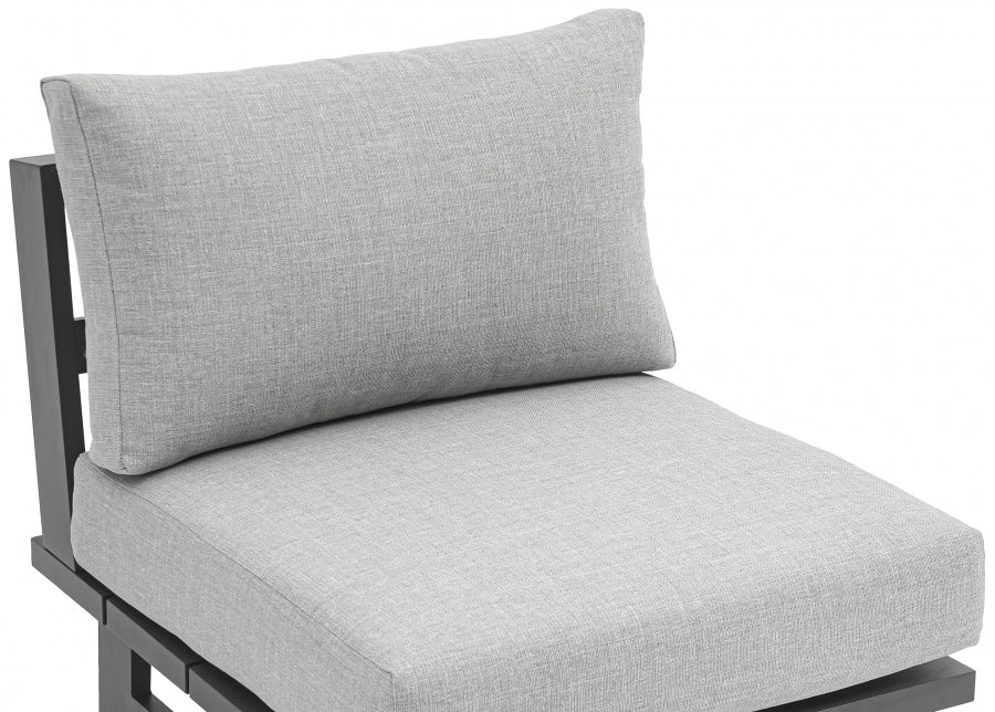 Maldives Water Resistant Fabric Upholstered Outdoor Patio Modular Armless Chair