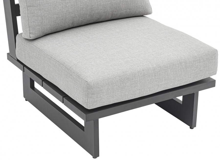 Maldives Water Resistant Fabric Upholstered Outdoor Patio Modular Armless Chair