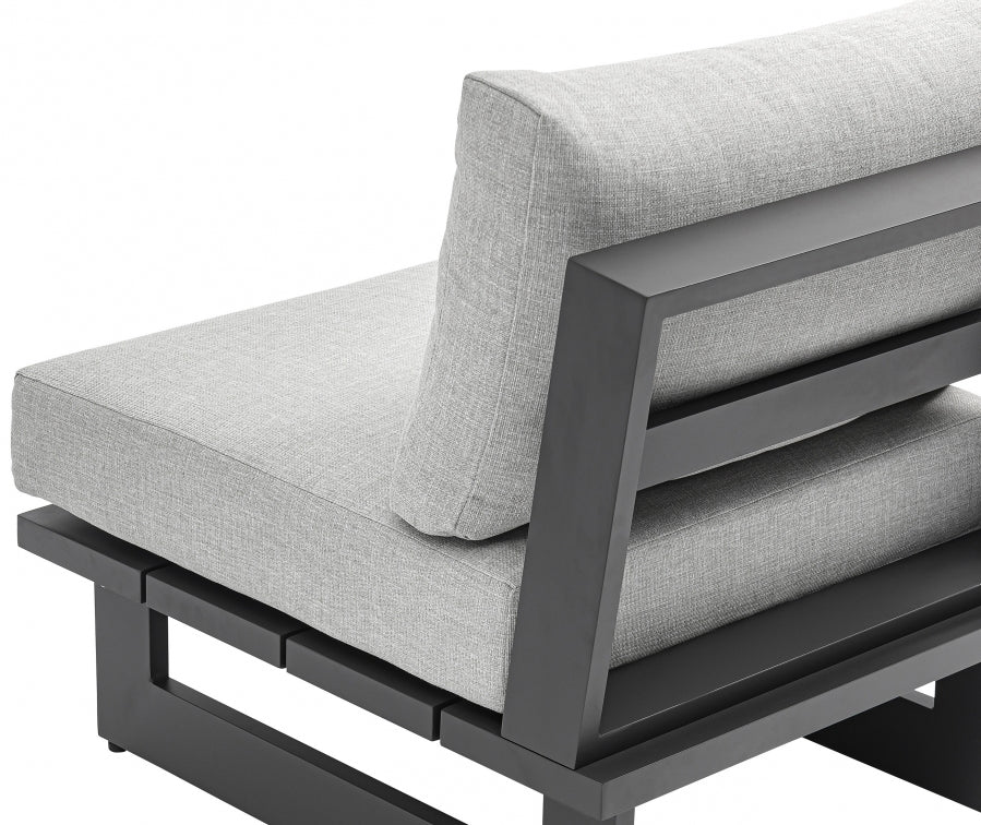 Maldives Water Resistant Fabric Upholstered Outdoor Patio Modular Armless Chair