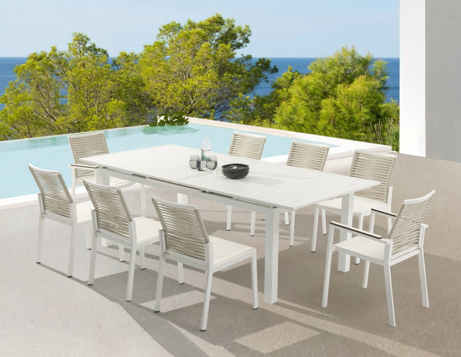 Maldives Mesh And Rope Fabric Outdoor Patio Dining Side Chair