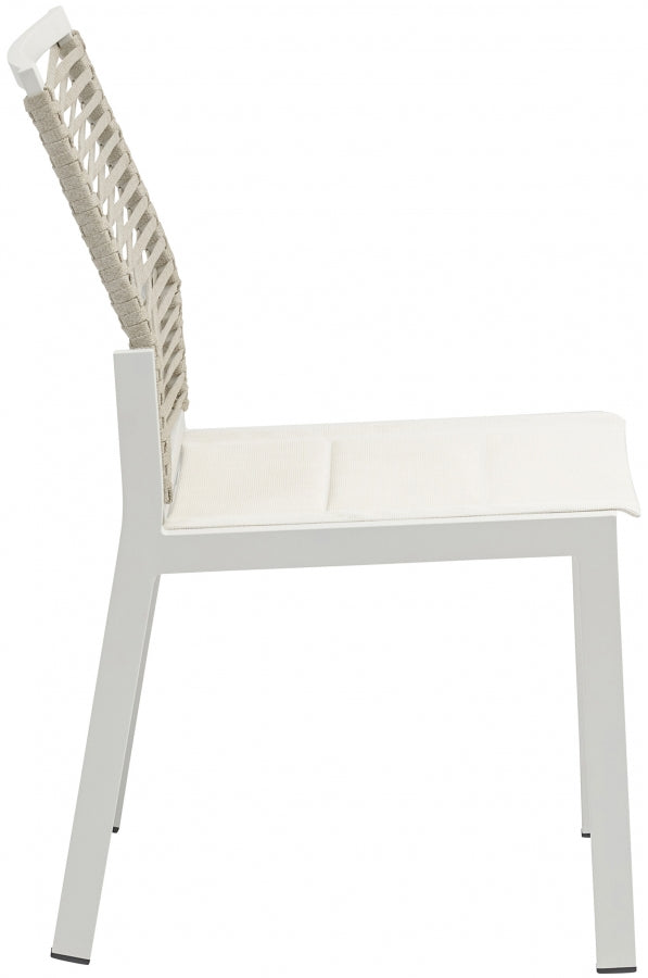 Maldives Mesh And Rope Fabric Outdoor Patio Dining Side Chair