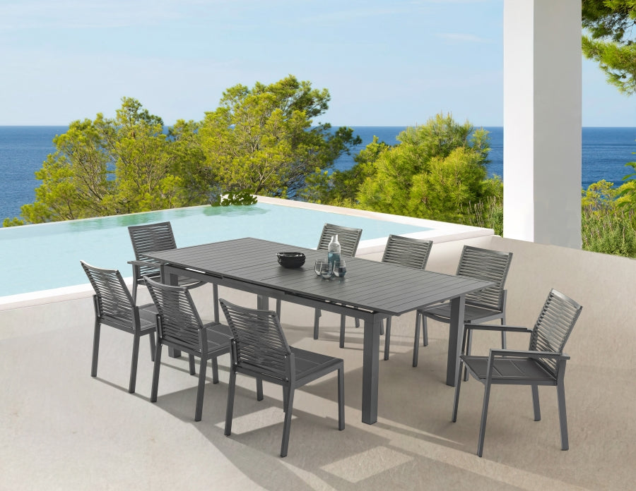 Maldives Mesh And Rope Fabric Outdoor Patio Dining Arm Chair
