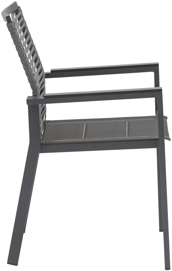 Maldives Mesh And Rope Fabric Outdoor Patio Dining Arm Chair