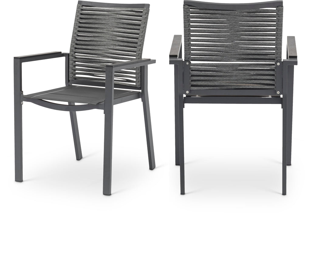 Maldives Mesh And Rope Fabric Outdoor Patio Dining Arm Chair
