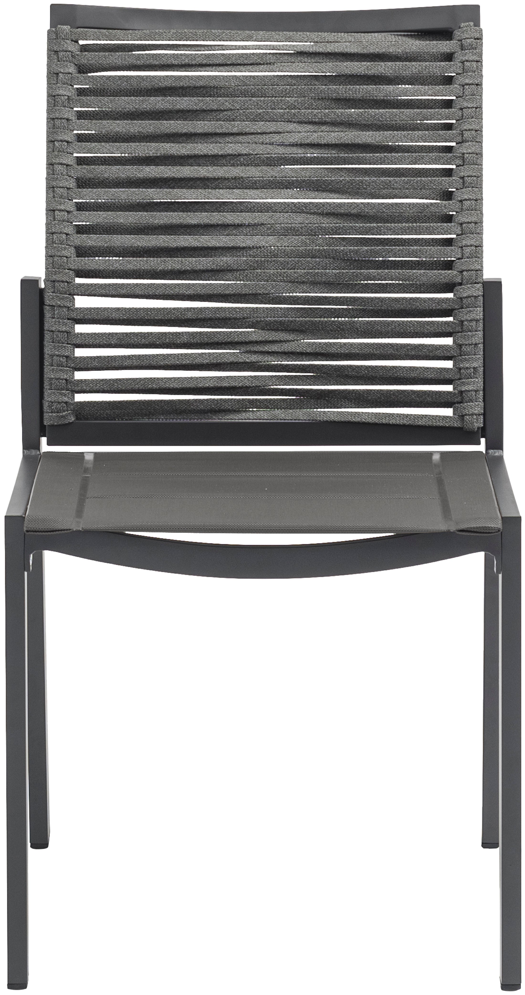 Maldives Mesh And Rope Fabric Outdoor Patio Dining Side Chair