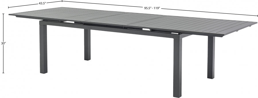 Maldives 95.5" Aluminum Outdoor Patio Dining Table