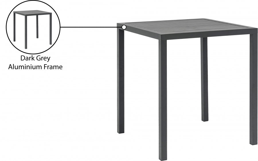 Maldives Aluminum Outdoor Patio Square Bar Table
