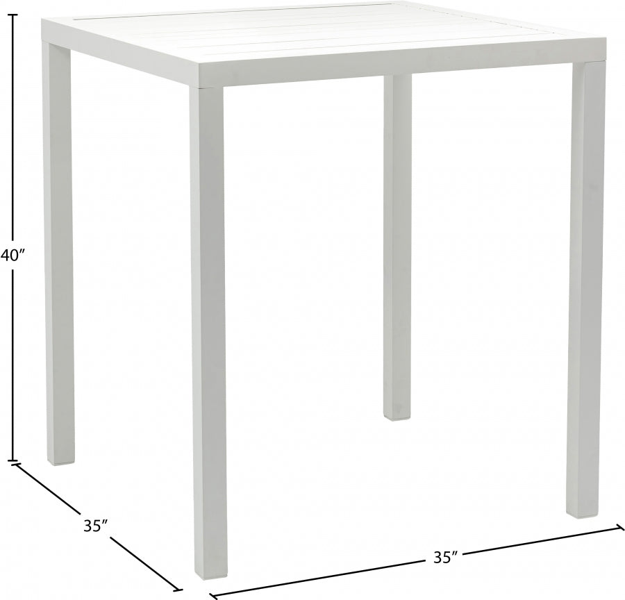 Maldives Aluminum Outdoor Patio Square Bar Table