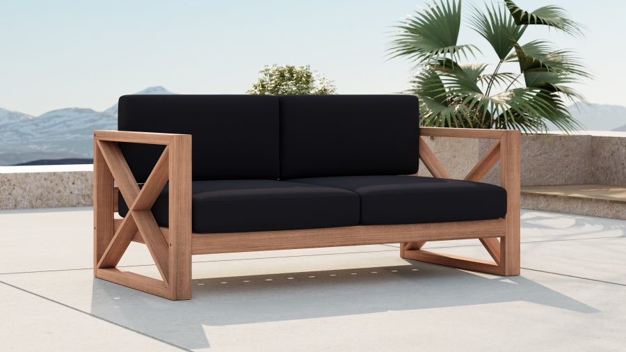 Anguilla Water Resistant Fabric Upholsetered Outdoor Patio Loveseat