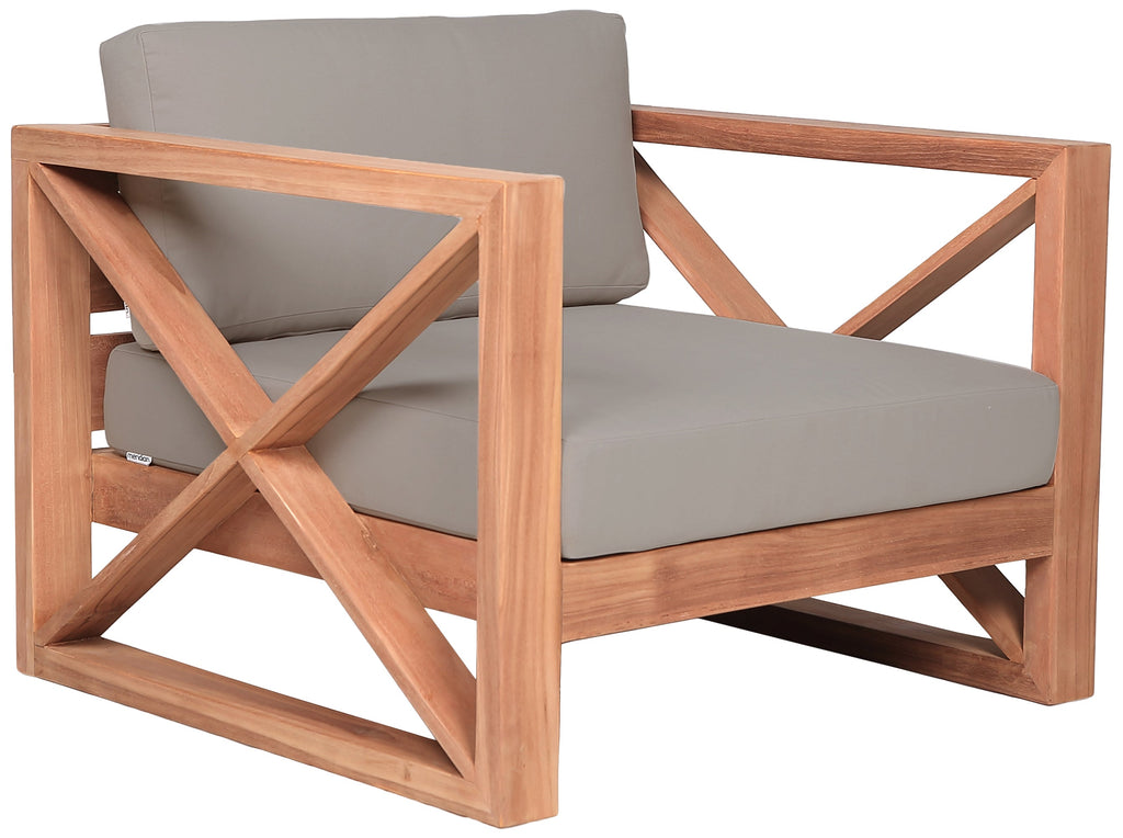 Anguilla Water Resistant Fabric Upholsetered Outdoor Patio Accent Chair