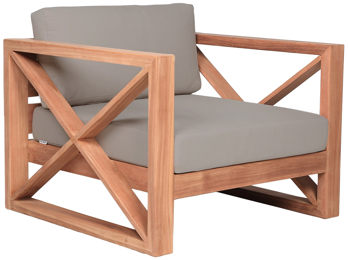 Anguilla Water Resistant Fabric Upholsetered Outdoor Patio Accent Chair