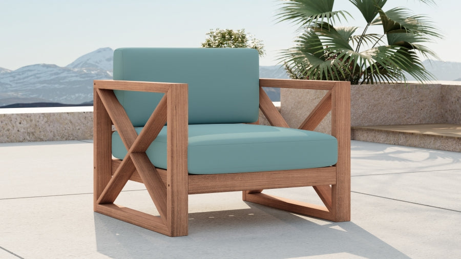 Anguilla Water Resistant Fabric Upholsetered Outdoor Patio Accent Chair